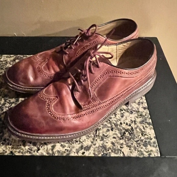 Frye Oxford Shoes Mens Sz 11.5 D James Wingtip Brown Distressed Leather 84625 - Picture 9 of 9